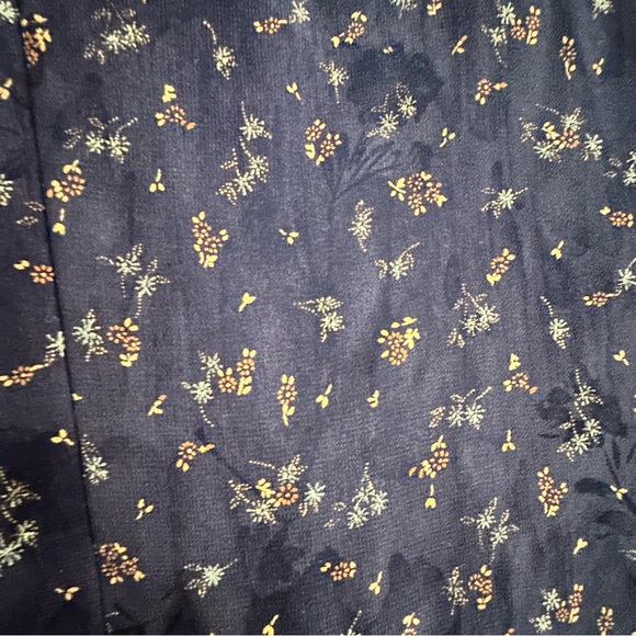 Vintage Women's Brown Floral Blouse 3/4 Sleeve Peter Pan Collar - Picture 3 of 12